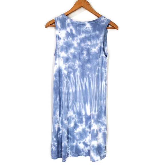 T&S by Thread & Supply Women's Hand Tie- Dyed Sleeveless Dress Purple Rain SZ M - Picture 2 of 7